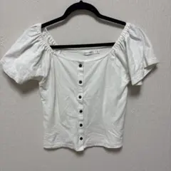 MOUSSY アイボリー パフスリーブTシャツ