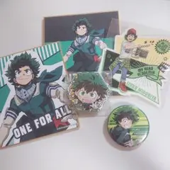ヒロアカ 緑谷出久 色紙、缶バッジ、ステッカー セット