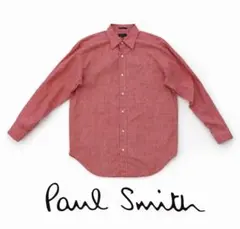 Paul Smith 美品 ポールスミス ギンガムチェックシャツ 赤 白