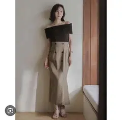 ⭕️最終値下げ⭕️ 【新品タグ付き】anuans ダブルボタンペンシルスカート