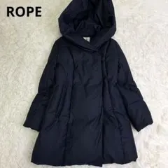 ROPE ロペ ダウンコート ショールカラー フーディ ネイビー