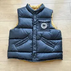 ミキハウス　ダブルB　リバーシブル　ダウンベスト　110 ダウン70% 防寒