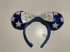 ディズニー カチューシャ スパンコール 星 青 ブルー