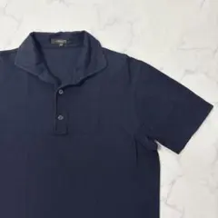 マッキントッシュロンドン ブライトンポロ 鹿の子 半袖 L ネイビー日本製のサムネイル
