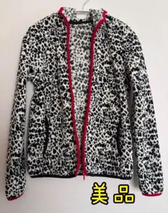 ヒョウ柄 フリースジャケット ジップアップパーカー 美品 ユニクロ