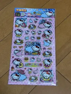 ぷっくりシール　沖縄限定　キティ