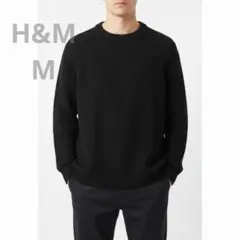 【セール中】美品 H&M クルーネック ニット セーター ブラック シンプル M