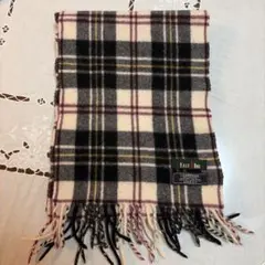 EAST BOY イーストボーイ　チェック柄　マフラー　赤　黒　白