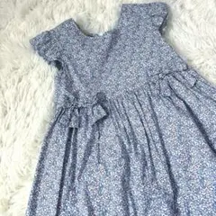 タルティーヌエショコラ　リバティ花柄 半袖ワンピース 130cm