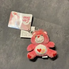ケアベア マスコット ぬいぐるみキーホルダー ピンク タグ付き 新品未使用