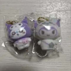 ちいかわ サンリオ コラボ クロミ モモンガ フロッキーマスコットキーホルダー