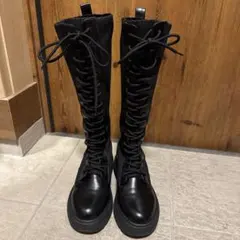 GYDAレースアップニットドッキングインソールワークブーツ(M