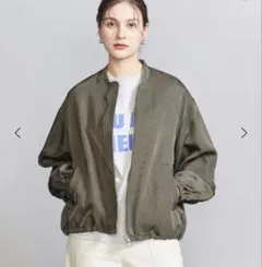 beauty&youthナイロンツイルジップブルゾン