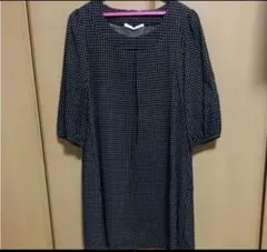 フロッキープリント　チェックワンピース