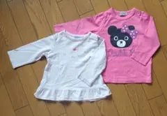 mikihouseミキハウス ロングTシャツ 2点セット 80cm ピンク