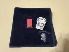 ドラえもん　タオルハンカチ（紺色 ネイビー）