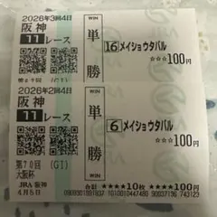 ジュウリョクピエロ 忘れな草賞 現地的中単勝馬券 オークス制覇 今村