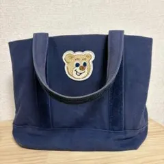 フェイラー　オールドテディワッペントートバッグ　ネイビー　Ｌ