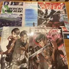 一番くじ 進撃の巨人 F賞 クリアポスター 5枚セット