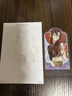 エヴァンゲリオン　上海限定　落花盈裳シリーズ　スタンプカード　ステッカー　マリ