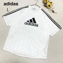 【アディダス adidas】半袖 トップス 練習着 スポーツ ホワイト系 L