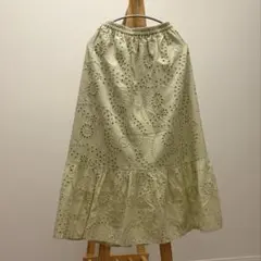 即日発送 GU 刺繍 ロングスカート 春夏