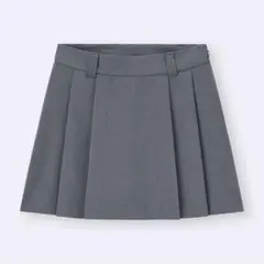 GU サイドプリーツスコート　XLサイズ　ダークグレー