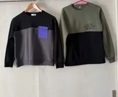 セット売り】LOGOS DAYS入り＊切り替えデザイン トレーナー2枚セット