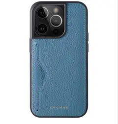 COGURE iPhone 14 Pro ケース シュリンクカーフレザー シアン
