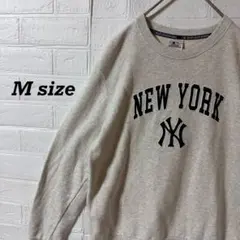 MLB ヤンキース　総刺繍ロゴスウェット