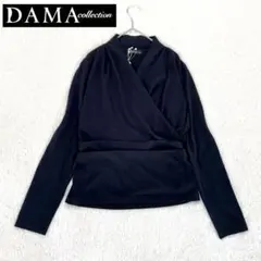 【新品タグ付き】ダーマコレクション　カシュクールニット　ウール　ブラック　S