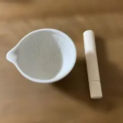 ミニすり鉢 すり棒セット 白磁のサムネイル