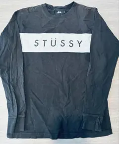 STÜSSY ロンT S ブラック/グレー