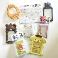 【未使用／８点セット】トレカケース デコシール 韓国で購入 匿名配送 たい焼き