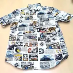美品！graniph グラニフ アーキグラム アメコミ柄 総柄 半袖 シャツ L