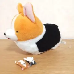 【3点まとめ売り】コーギー ぬいぐるみ もうしら寝 フィギュア