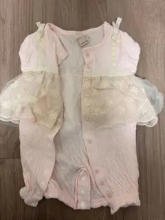 プティマイン お花チュール 半袖 2WAYオール 50-70cm