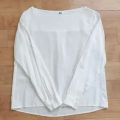 ユニクロ ホワイト ブラウス シャツ L