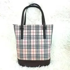 BURBERRYノバチェック柄バケツ型トートバッグ 中型 ベージュ