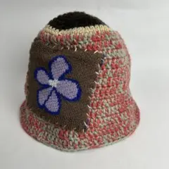 VINTAGE クロシェ編み バケットハット 花柄 y2k パンク シティのサムネイル