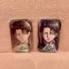 【新品・未開封】進撃の巨人 まるかく缶バッジ リヴァイ 2点セット