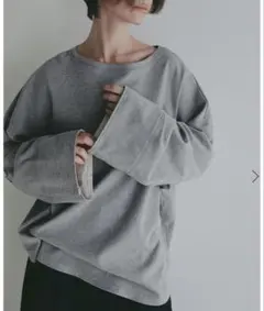 【新品未使用】ETRE TOKYO ボートネックカフスロンTee グレー