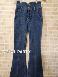 ROYAL PARTY　ハイウエストフレアデニムパンツ　M
