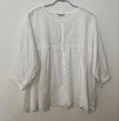 Samansa Mos2 サマンサモスモス スカラップレースブラウス