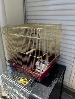 Takaさん専用 中型 赤い鳥かご 餌入れ付き 鳥ケージ