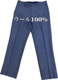 ウール100% グレースラックス バーズアイ L相当 美品 秋冬のサムネイル