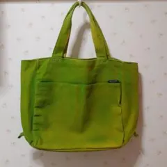 COMME CA DU MODE　グリーン　キャンバストートバッグ　むら染め