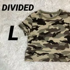 H&M DIVIDED 迷彩柄 クロップド Tシャツ Lサイズ カモフラ 綿のサムネイル