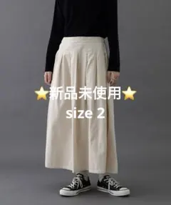 FORK&SPOON　コーデュロイスカート IVORY 2