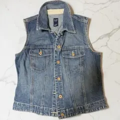 美品✨Gap ✨デニムベストカジュアル ジージャン レディースLサイズ